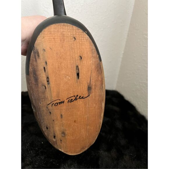 Vintage Tom Taber Wood Duck Decoy Wooden Carved Painted Signed - Picture 11 of 12